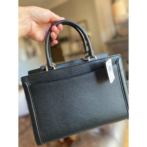 NWT Coach Zoe Black Pebbled Leather Carryall - Picture 11 of 12